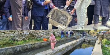 DC Kishtwar inspects Private Trout Fish Units established under PMGSY, HADP