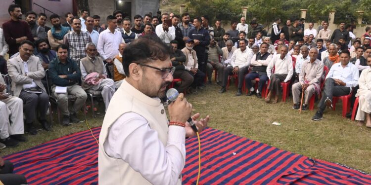 Satish Sharma visits Chhamb constituency