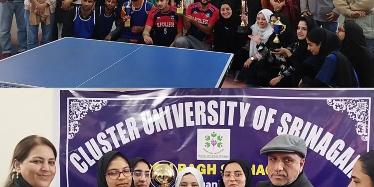 Inter-College Table Tennis Tournament (Men & Women) held at GCoE Srinagar