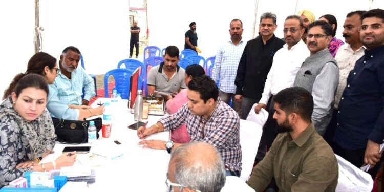 Health- cum eye check-up camp held for vehicle operators at Ware House Jammu