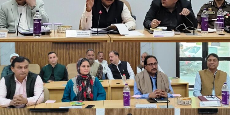 MP Jugal Kishore Sharma chairs DISHA meeting in Reasi, emphasizes on fast-tracking developmental projects across Reasi