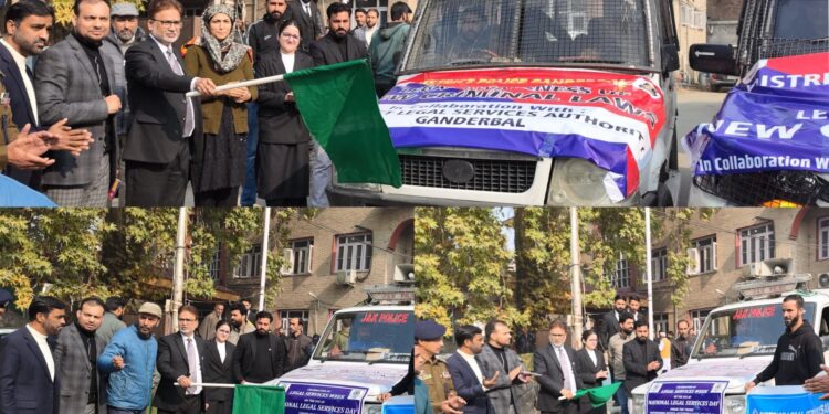 Legal Services Awareness Week: Chairman DLSA Ganderbal flags-off Legal Awareness Mobile Vans