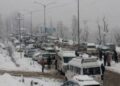 Traffic advisory for motorists in rural Kashmir amid snowfall, slippery roads