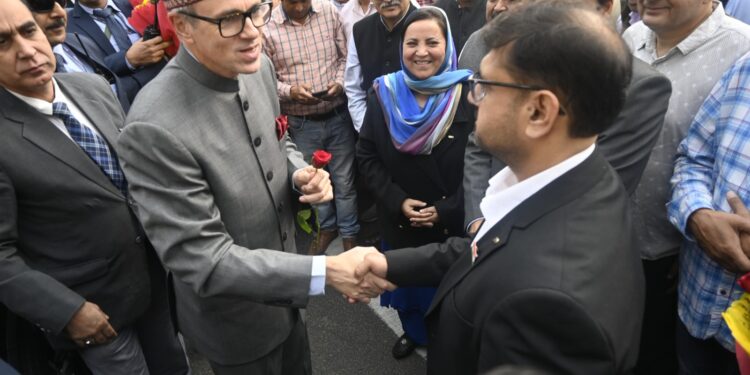 Chief Minister Omar Abdullah receives grand reception at Civil Secretariat Jammu