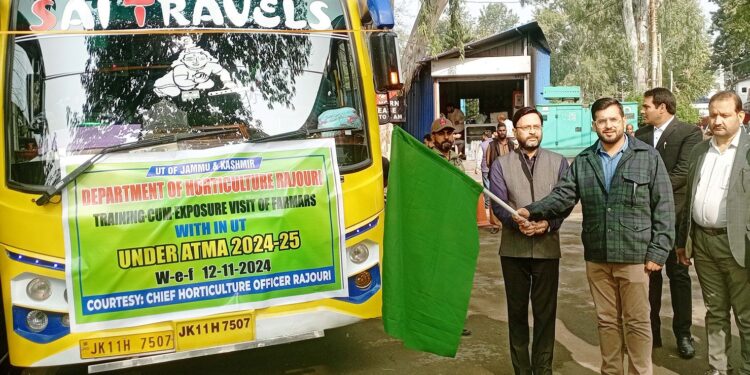 DC Rajouri flags off Farmers’ Exposure Visit