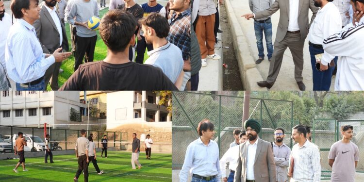DC inspects progress of sports infrastructure, renovation works at GMS Doda