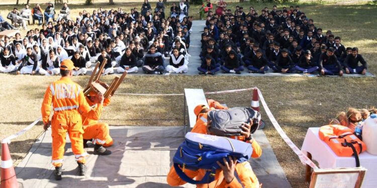 NDRF conducts Familiarization Exercise at GHSS Dansal