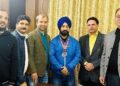 Executive Engineer felicitates Roller Hockey player Jugraaj Singh