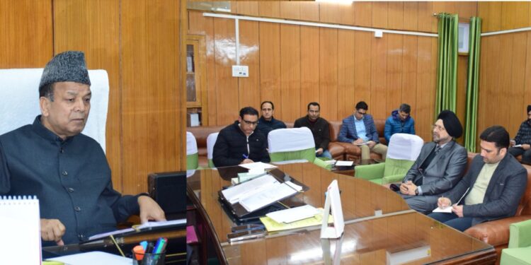 Speaker Legislative Assembly reviews arrangements for forthcoming three days training programme for newly elected MLAs of J&K