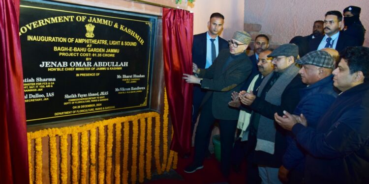 CM Omar Abdullah inaugurates Amphitheater, Light & Sound at Bagh-e-Bahu