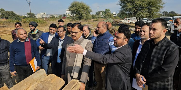 Javed Rana visits timber depo at Sunjwan