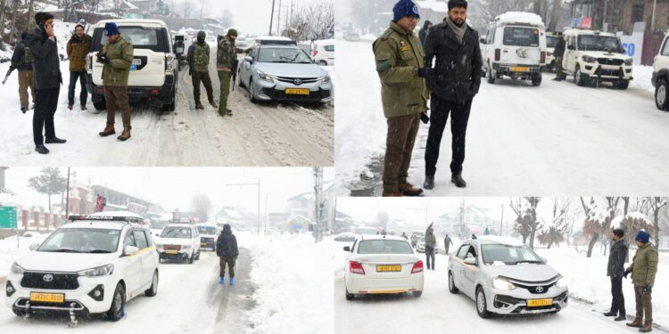 DC Ganderbal assesses post-Snowfall situation