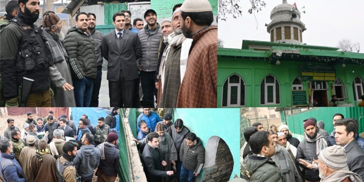 DC Kulgam visits Sheikh-ul-Alam Shrine at Qaimoh, reviews progress on its beautification
