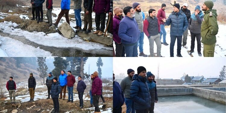 DC Shopian inspects Water Supply Schemes & sources in Keller