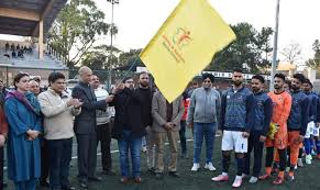 Sports Minister, Advisor to CM flag off J&K Senior Football team for Santosh Trophy