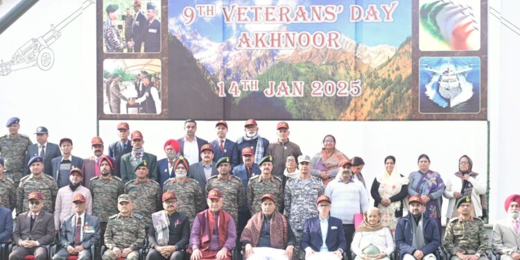 Armed Forces Veterans Day Lieutenant Governor pays tribute to ex-servicemen of the Armed Forces; attends commemorative event presided over by Raksha Mantri at Akhnoor
