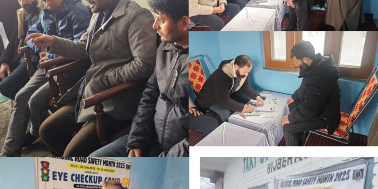MVD organizes Eye Checkup camp for drivers at Anantnag