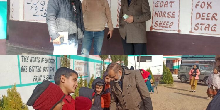 Education department team inspects govt schools in Jhullas, surrounding areas