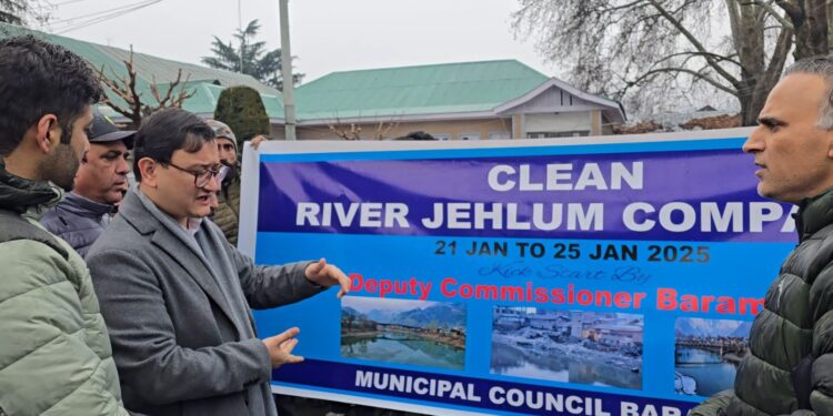 DC Baramulla launches Clean River Jhelum campaign on Republic Day-2025 eve
