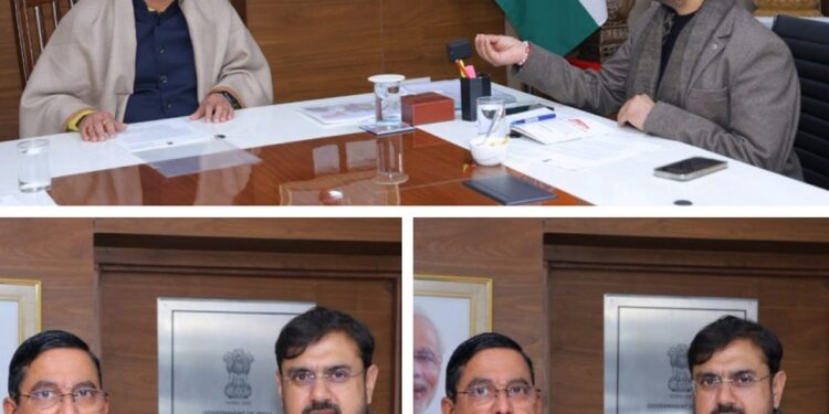 Satish Sharma calls on Union Minister Pralhad Joshi