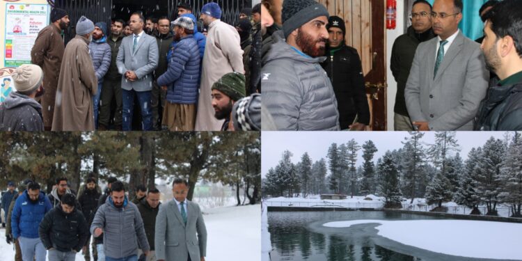 DC Shopian visits Shadab Karewa, Manloo; takes stock of water & healthcare facilities
