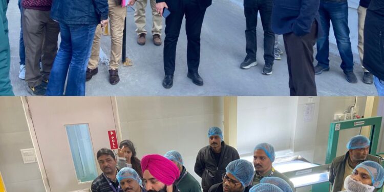 Labour Commissioner inspects factory units at SIDCO Industrial Estate Samba