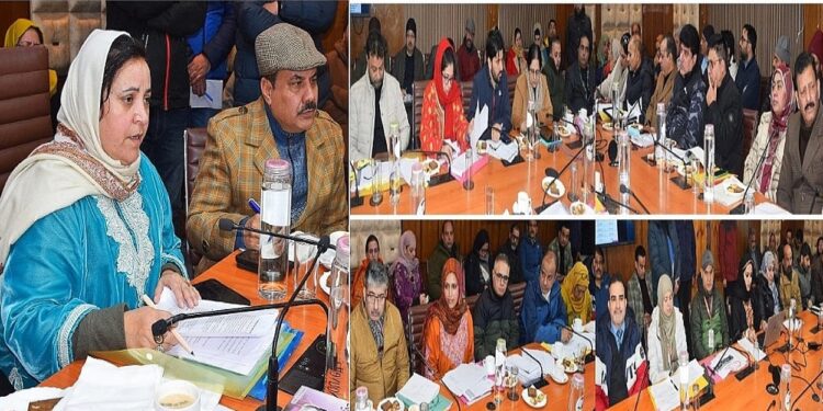 Sakeena Itoo reviews functioning of H&ME department in Srinagar, Budgam, Ganderbal, Pulwama districts