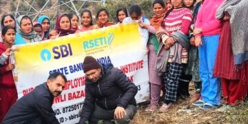 SBI RSETI Ramban organises plantation drive at Village Thopal, Batote under Swachhata Pakhwada