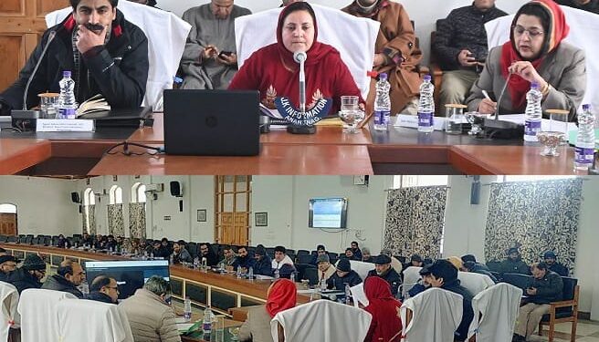 Sakeena Itoo reviews functioning of HME Deptt in Anantnag, Kulgam, Shopian districts