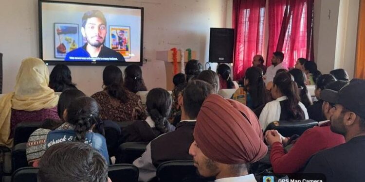 GDC Vijaypur organises screening of Biographical Documentary on Subash Chandra Bose