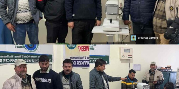 Autofractometer with Keratometry Machine installed at CHC Bhaderwah