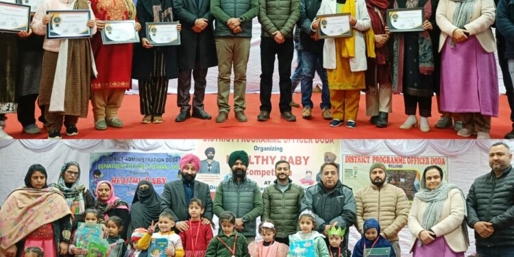 Healthy Baby competition organized at Doda to promote child development