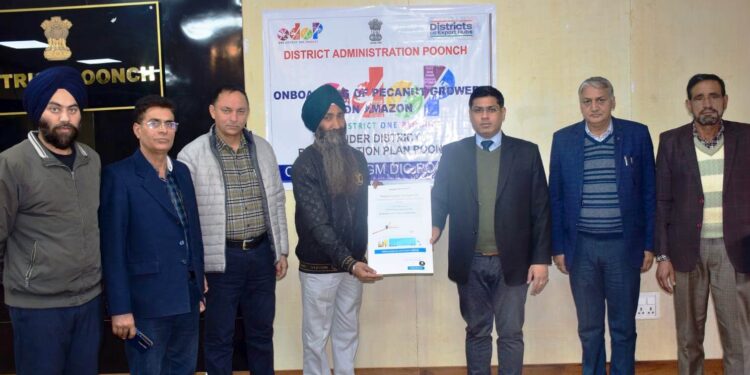 District Administration Poonch facilitates first onboarding of Pecannut Grower on Amazon