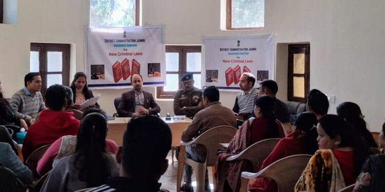 District Administration Jammu launches awareness campaign on new criminal laws