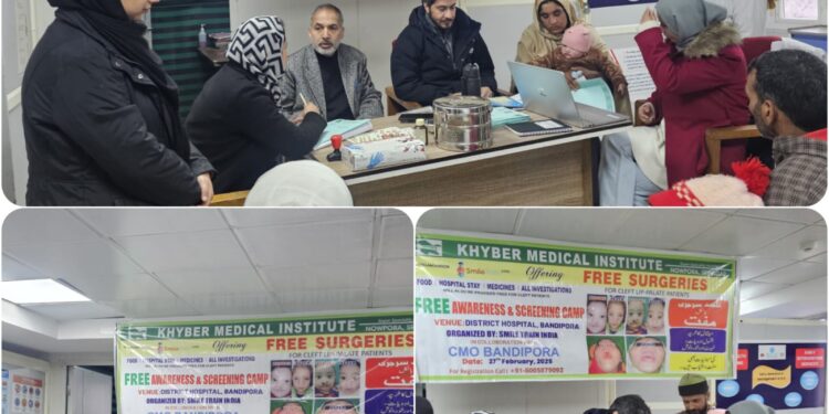 Free Screening Camp for Cleft Lip & Palate Patients Successfully Organized at District Hospital Bandipora.