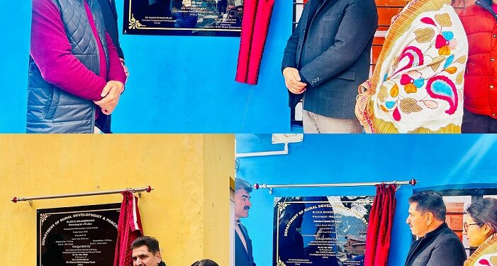 DDC Chairman inaugurates newly constructed Community Hall, Dharamshalla in Bhaderwah
