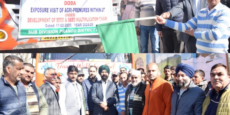 Group of 35 Doda Farmers leaves for Inter-UT Agro-Exposure Visit