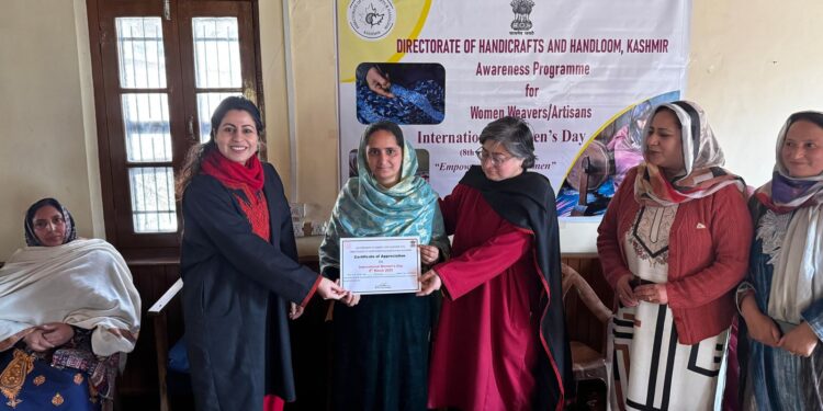 Handicrafts & Handloom Dept felicitates women trainees on Int’l Women’s Day