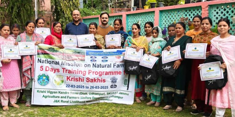 5-day Residential Training on Natural Farming concludes at Udhampur