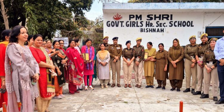 District Police Jammu organises Tug of War Competition at GHSS Bishnah