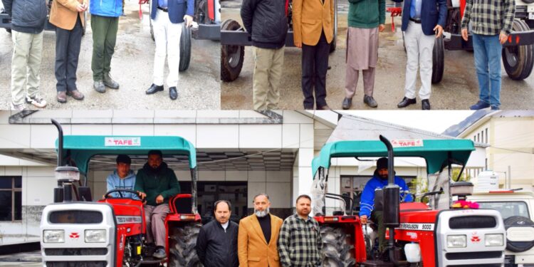 DC hands over keys of tractors to HADP beneficiaries at Kishtwar