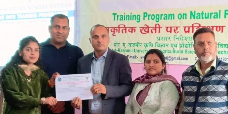 5 day training on Natural Farming for Krishi Sakhis concludes at KVK Ramban