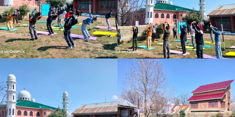Yoga Session conducted at GHS Reshnagri Shopian