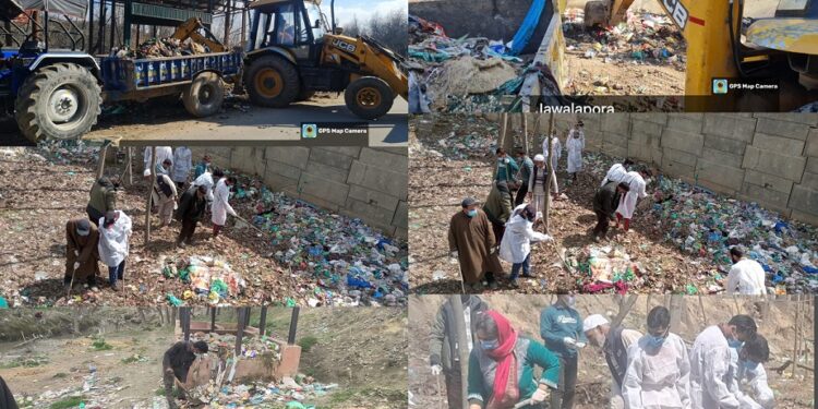 Distt Admin Budgam continues drive to clear legacy waste & enhance cleanliness across rural areas