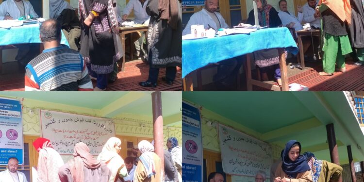 NCD Screening drive conducted at AHWC Khurampora Shopian