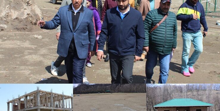 DC Budgam conducts on-site review of dev works at Sports Complex, Khel-Gaon Wathoora