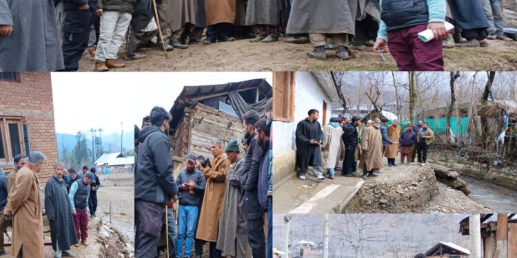 VC DDC Kupwara visits various areas of Wavoora Constituency, assesses Post-Rainfall situation