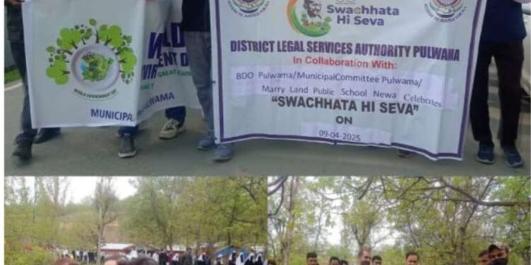 Swachhata Hi Sewa: Cleanliness Drive held at Pulwama