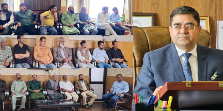 Delegation of Contractors Association calls on DC Kishtwar