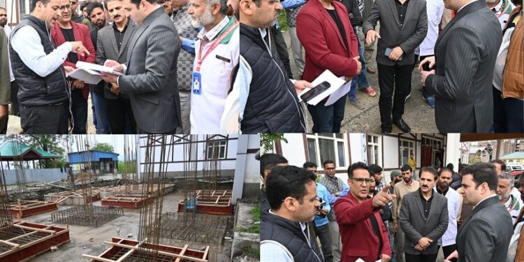 DC Kulgam visits District Hospital; urges executing agencies for early completion of projects